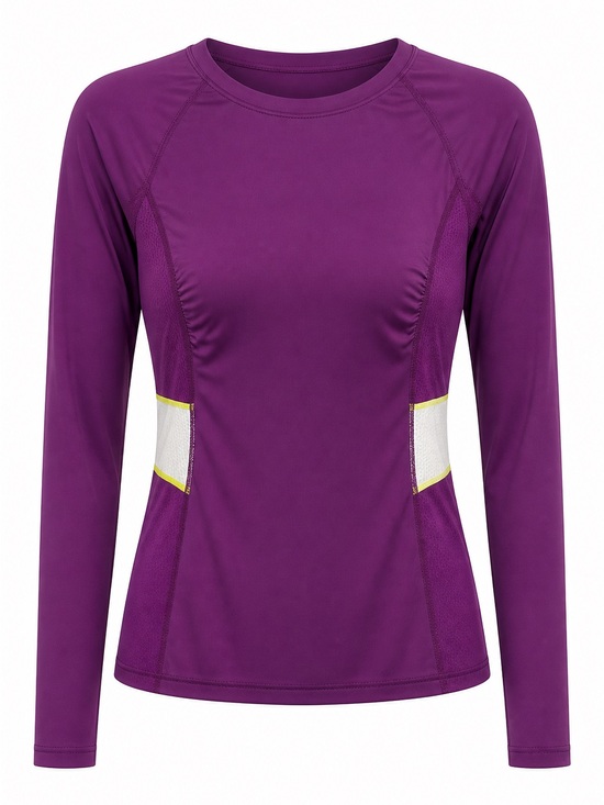 lululemon athletica Tops - lululemon athletica Purple Long-Sleeve Athletic Top with White Accent